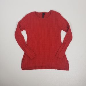 Allie & Rob Red Split Side Sweater Medium